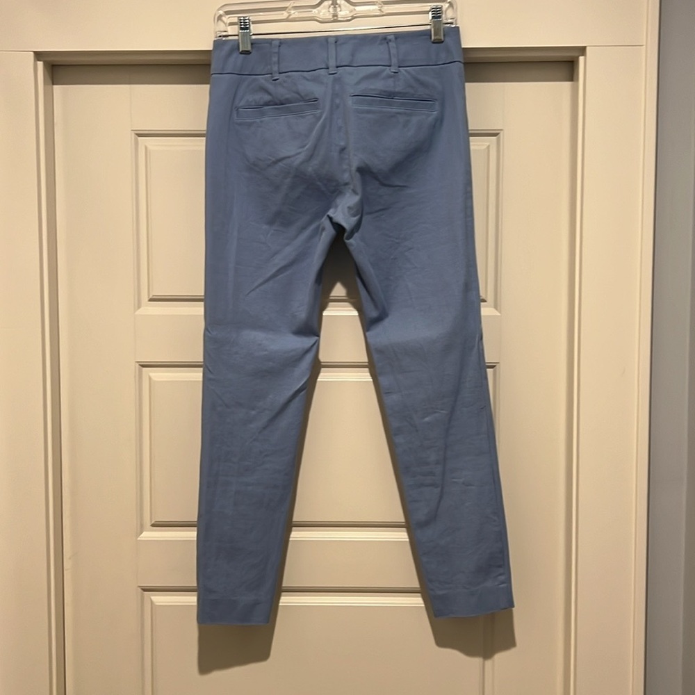 Blue skinny ankle pants. Stretch material. Size 2